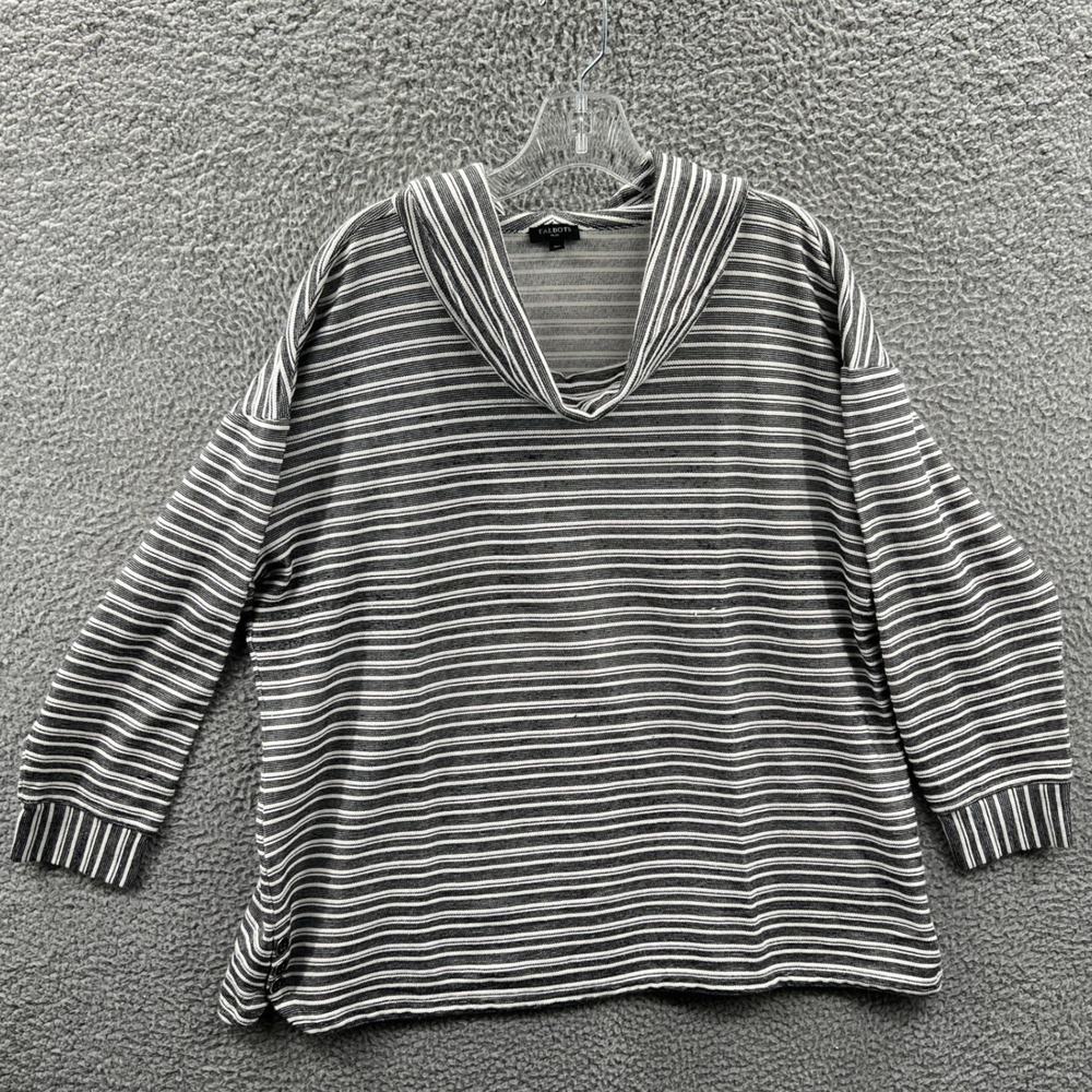 Talbots Plus Women Tunic Top 2X Striped Cowl Neck Layering Relaxed Cozy Everyday